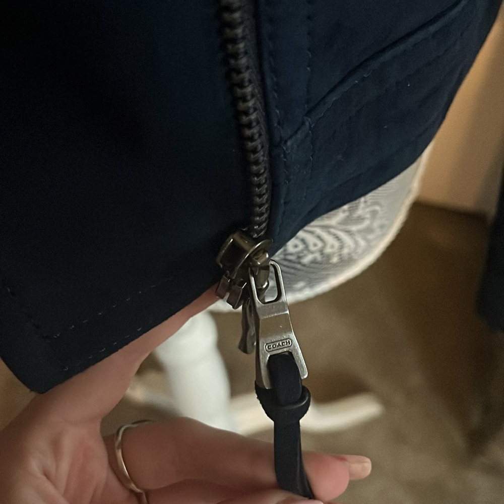 Coach Navy Blue Motto Jacket - Picture 3 of 12